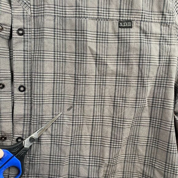 5.11 Tactical Men's Shirt XL Plaid Button-Up Long Sleeve - Picture 8 of 16
